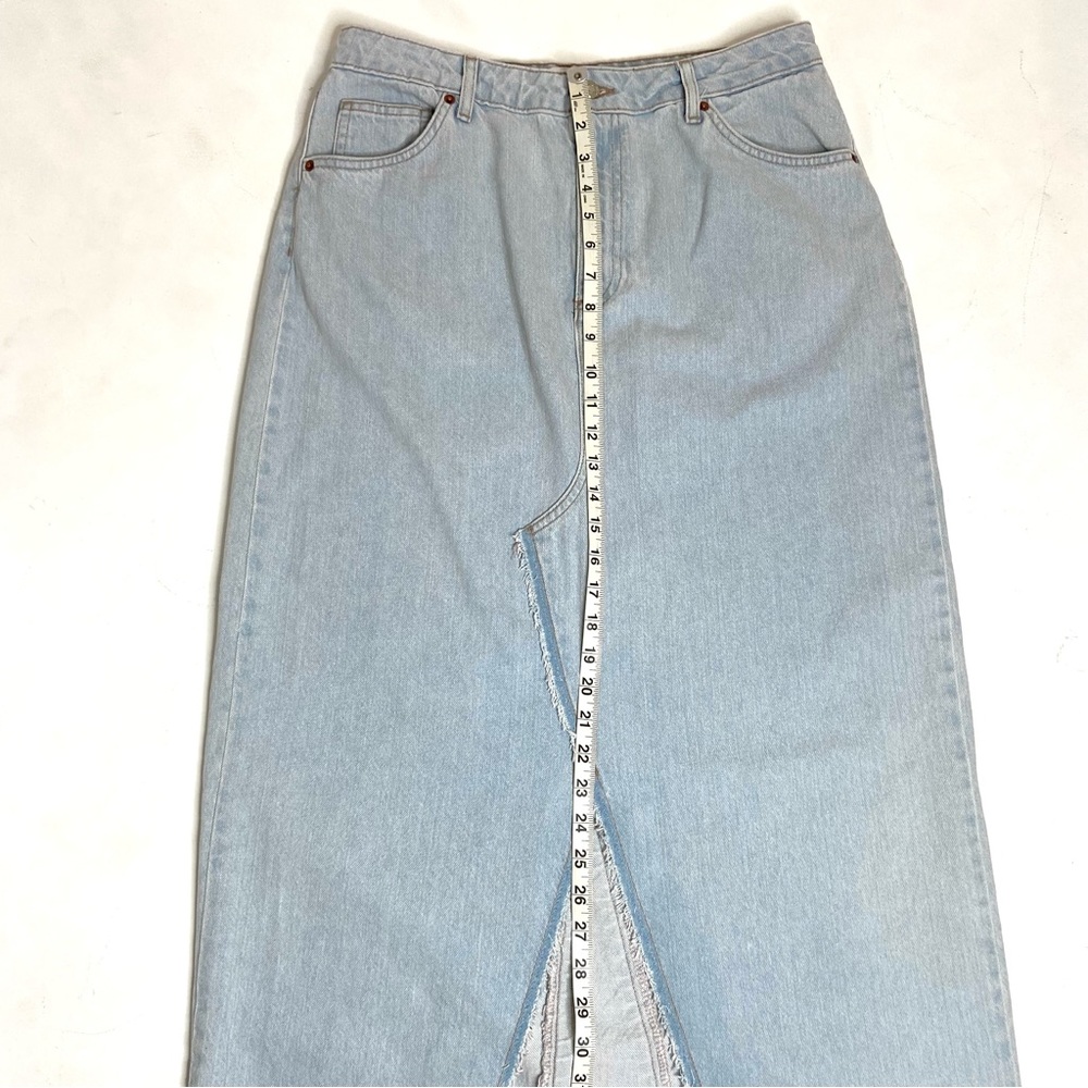 TOPSHOP Raw Hem Denim Midaxi (mid maxi) Skirt - Picture 4 of 15